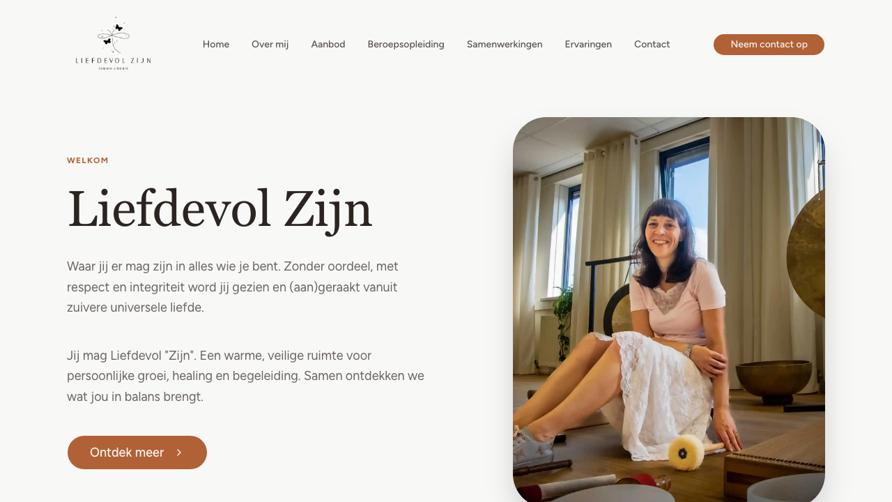 Liefdevol Zijn website preview
